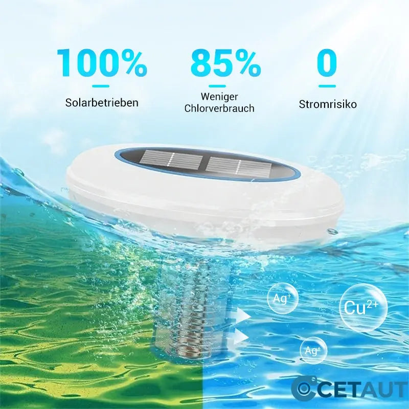 Kristallklarer Pool – ohne Chemie, mit Solarenergie! 🌞SOLARBETRIEBENER SCHWIMMENDER POOL-IONISATOR