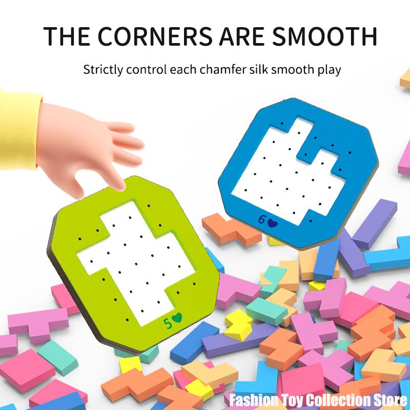 Shape Puzzles - Logik-Puzzlespiel mit 108 bunten Teilen und 20 Aufgabenkarten