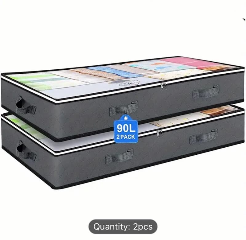 Gluschwein - Bed Storage - Unterbett-Aufbewahrungstaschen – Platzsparend & Faltbar (2er-Set)