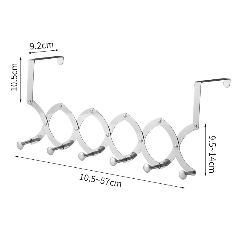 Gluschwein - Einziehbarer Kleiderbügel aus Metall L- 9.2cm MIT 6 HAKEN