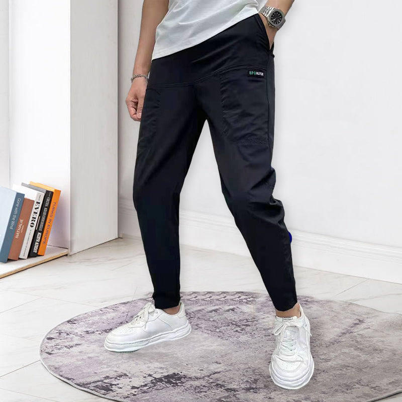 Gluschwein - Skinny Cargohose mit hohem Stretchanteil für Herren Schwarz