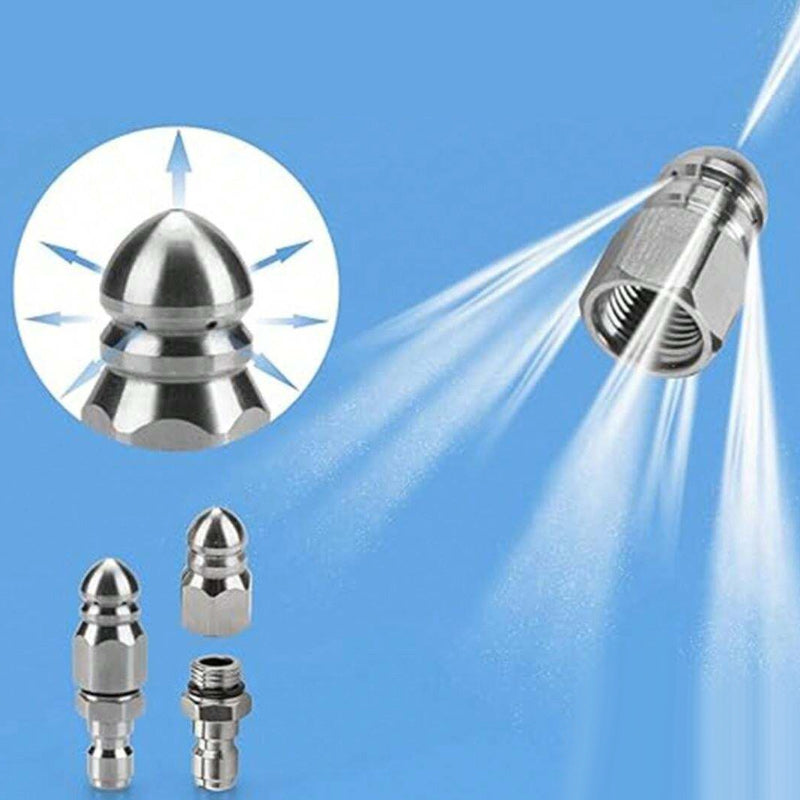 Gluschwein - Hochdruckdüse aus rostfreiem Stahl zur Entstopfung von Abwasserrohren