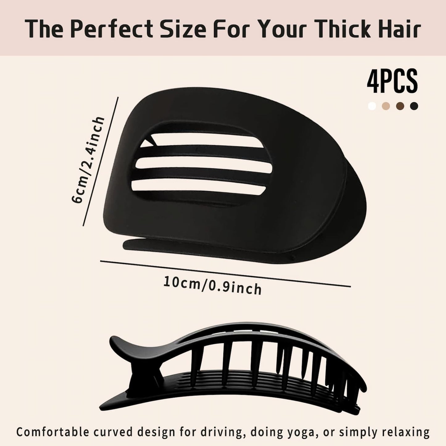 NenuClip - Große Haarspangen matt – Sicherer Halt und Komfort