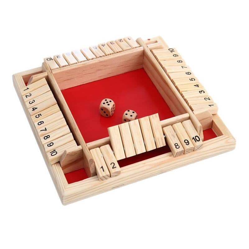 Gluschwein - „Shut The Box“-Spiel – Lustiges Tisch-Mathespiel für Erwachsene und Kinder