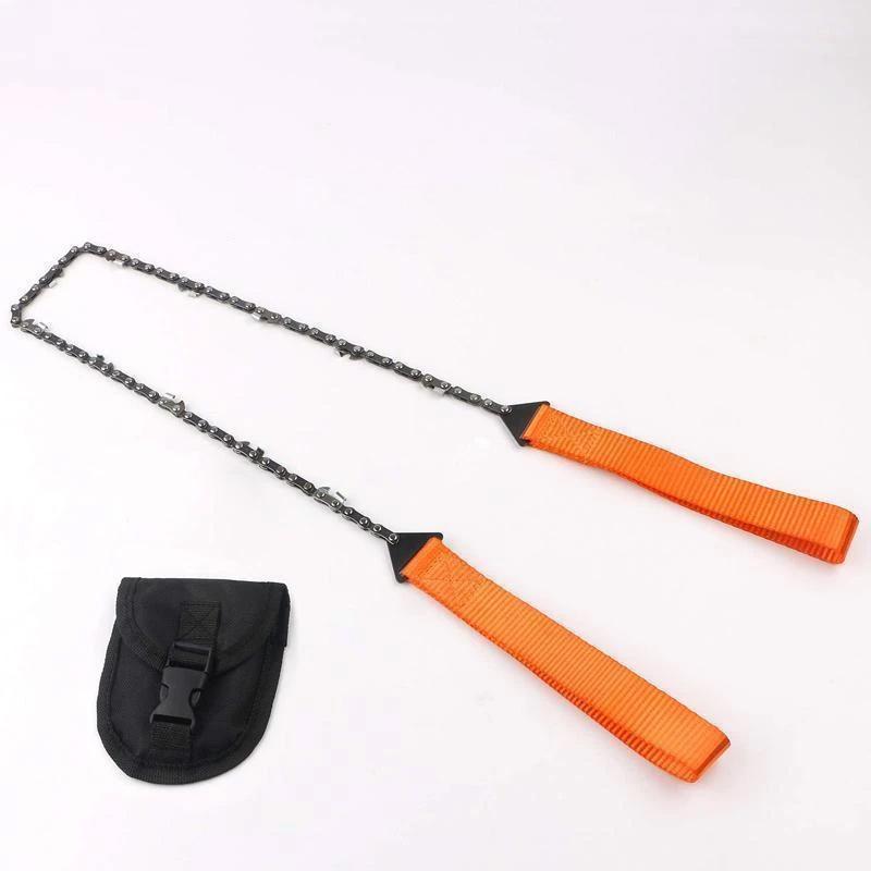 Gluschwein - Hand Chain Saw - Handkettensäge Edelstahl 65 Mn – Zusammenklappbar mit Gürteltasche