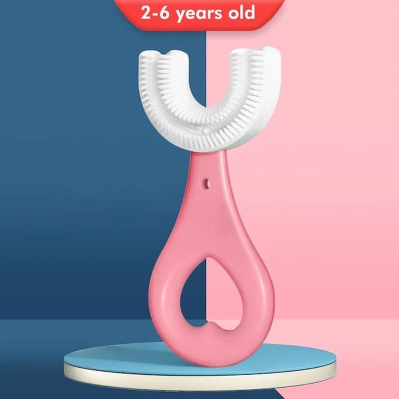 Brosse à dents en U - Brosse à dents pour enfants en forme de U - particulièrement sûre et douce pour les dents des enfants