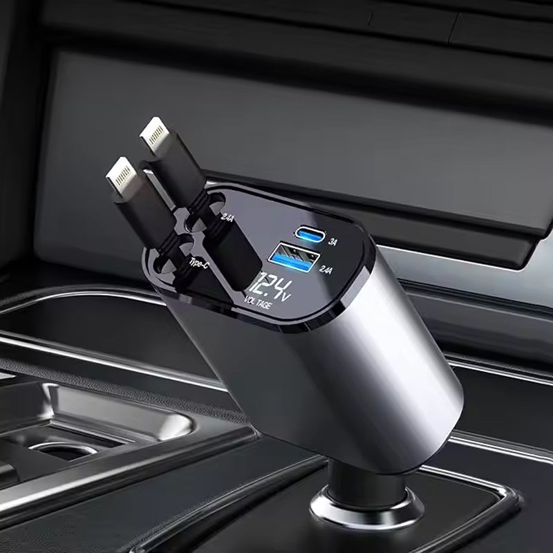 Chargeur rapide pour voiture rétractable 