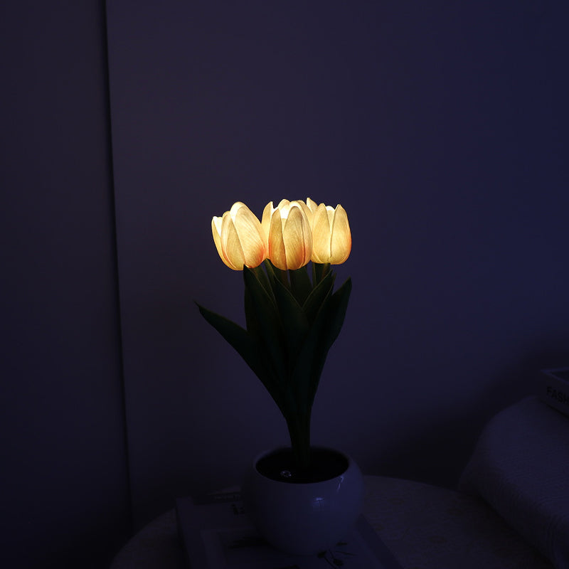 Gluschwein - LED-Tulpen-Nachtlicht-Blumen-Tischlampe