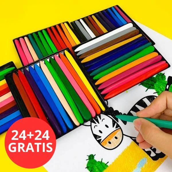 Gluschwein - Rainbow Colors - Wasserfeste Bio-Wachsmalkreiden (48 Farben)