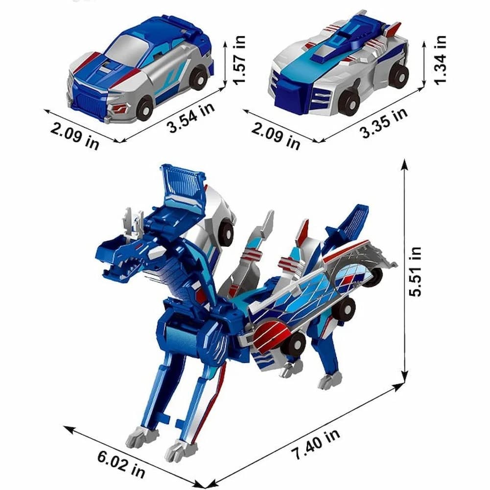 Gluschwein - CarTransform - 2-in-1-Verwandlungsfähiges Rennwagen-Spielzeug
