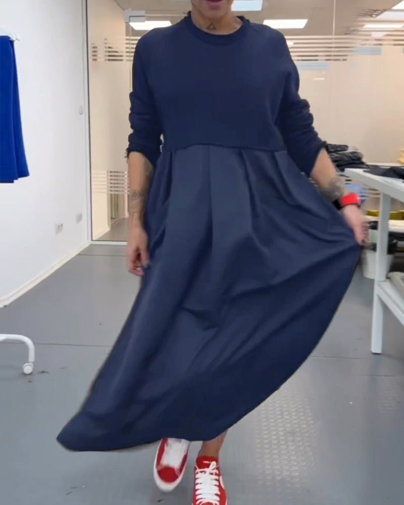 Gluschwein - Maxikleid in Uni-Farbe Freizeitkleid