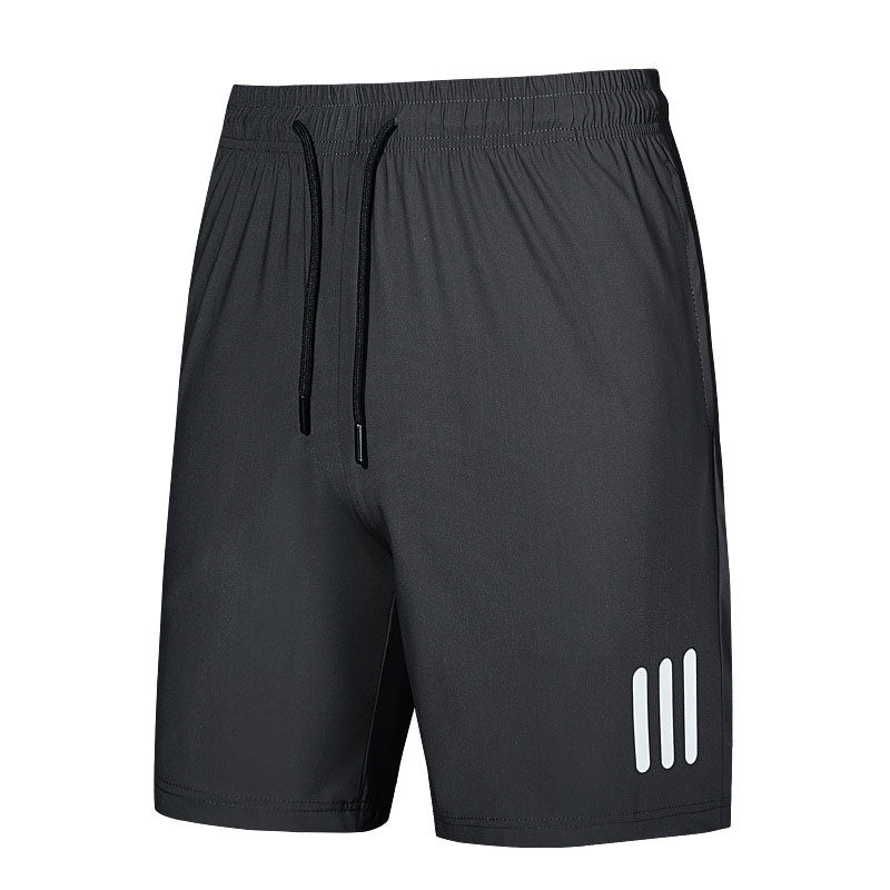 Gluschwein - Sommerliche elastische Sportshorts grau