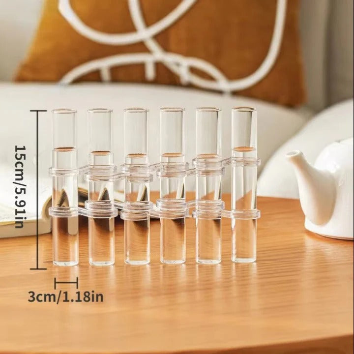 TubeVase - 6-teiliges Glasröhren-Vasenset – Stilvolle Blumendeko für Zuhause