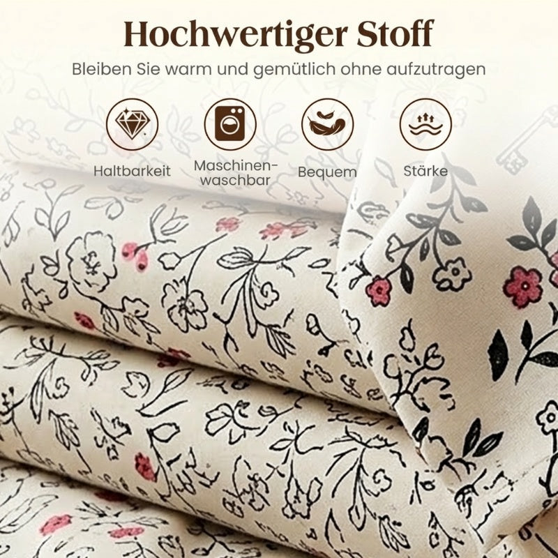 👚Damen Kurzarmbluse mit Frühlingsblumenprint: V-Ausschnitt & lockere Passform🎁
