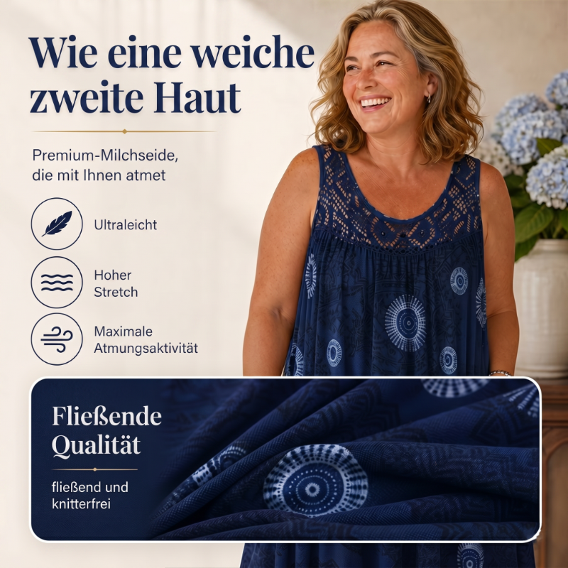 💥Kaufen Sie 2 versandkostenfrei💥Damen-Sommerkleid mit O-Ausschnitt und ärmellosem Print