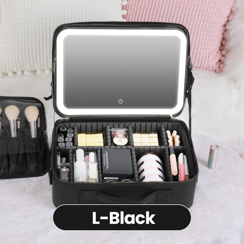 Gluschwein - ✨ 50% RABATT & Versandkostenfrei ✨ Makelloses Schminken überall – Tragbare Kosmetiktasche mit LED-Spiegel! ✨