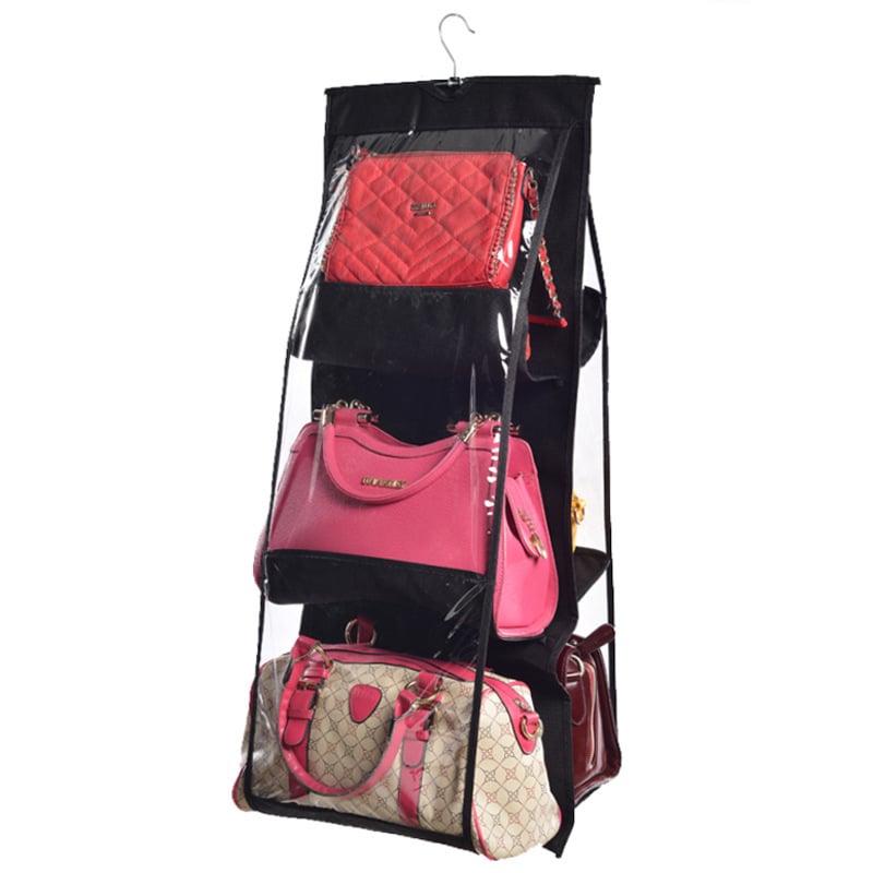 Hängender Handtaschen-Organizer – Doppelseitiges Design mit 6 Fächern