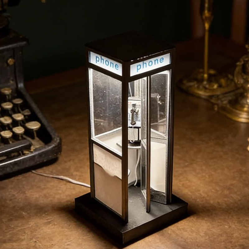 Gluschwein - ✨Ambientelampe im Vintage-Stil einer Telefonzelle