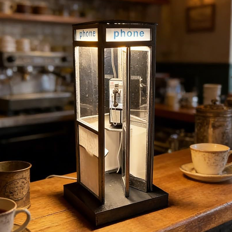Gluschwein - ✨Ambientelampe im Vintage-Stil einer Telefonzelle