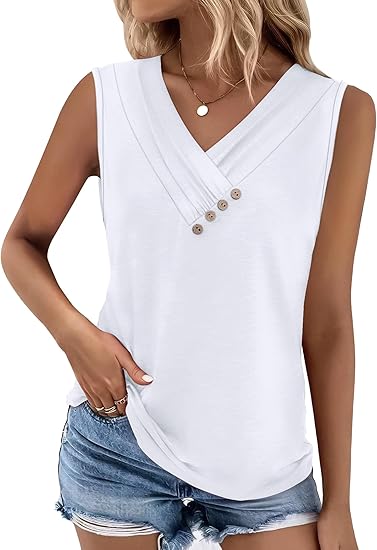 Gluschwein - Einfarbiges V-Ausschnitt-Tanktop für Damen – atmungsaktiv & vielseitig