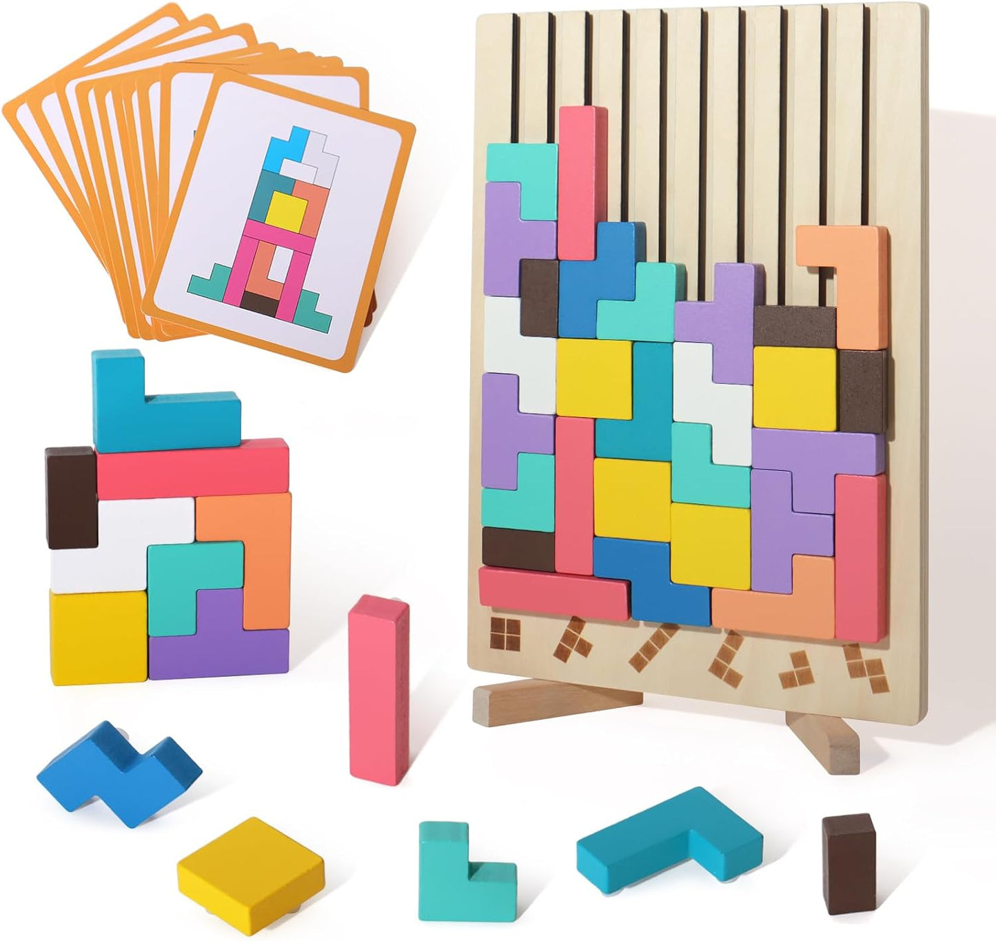 Holz-Stapelspiel – Fördert Logik, Konzentration und Feinmotorik bei Kindern!