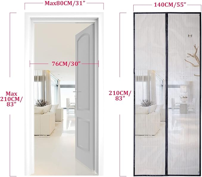 Gluschwein - Anti Moskito & Insekten Magnet Mesh Türvorhang