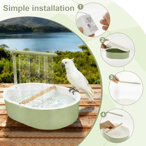 Gluschwein - Automatische Vogeltränke mit Wasserhahn, USB-betriebene Vogeltränke für Vögel