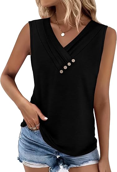 Gluschwein - Einfarbiges V-Ausschnitt-Tanktop für Damen – atmungsaktiv & vielseitig