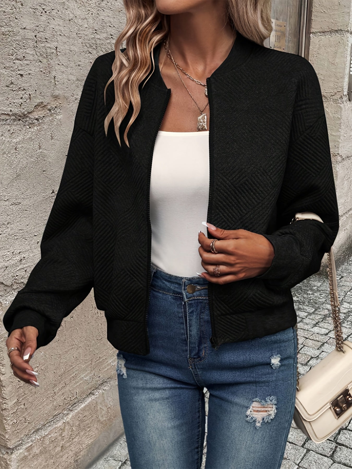 Jemma – Langärmelige Jacke Mit Reißverschluss