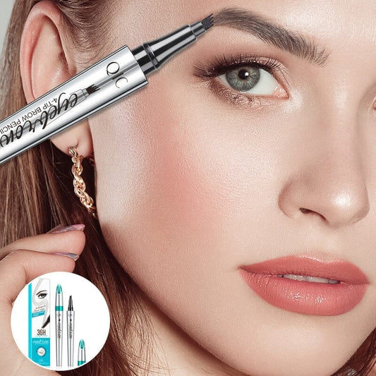 1+1 GRATIS | 3D Wasserdichter Microblading Augenbrauenstift — Für dichte, natürliche Brauen, die den ganzen Tag schmerzfrei halten