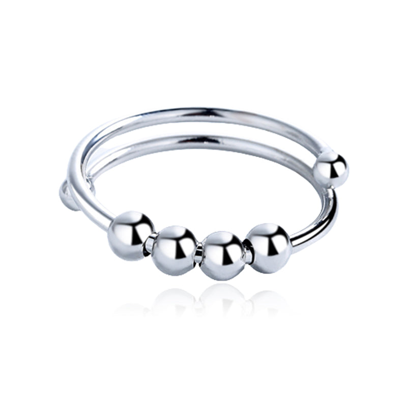 Gluschwein - 4 Beads Adjustable Anxiety Relief Ring