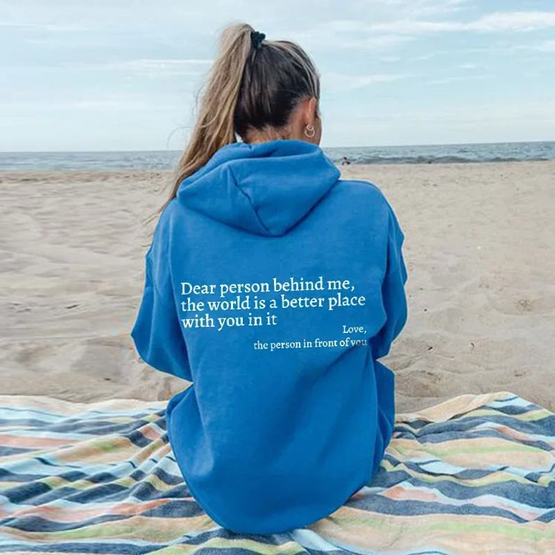 Gluschwein - ''Dear Person Behind Me''Sweatshirt Himmelblau