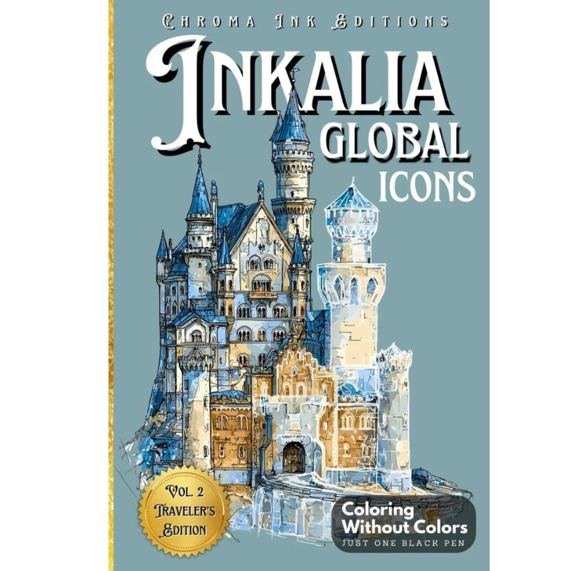 TraceDrawings -  Entspannendes Malbuch mit Tintenfarben