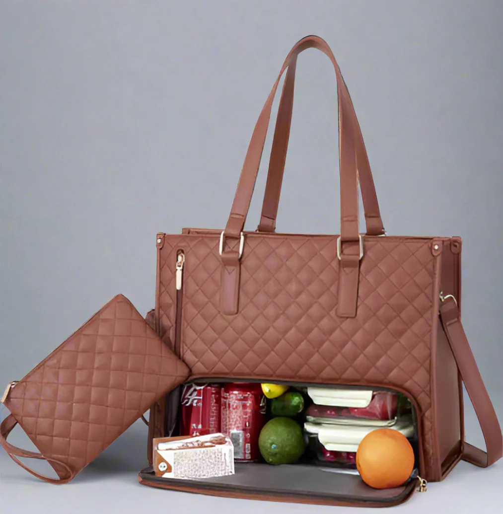 Johula - 2-in-1 Elegante Handtasche mit Isolierfach für Lebensmittel