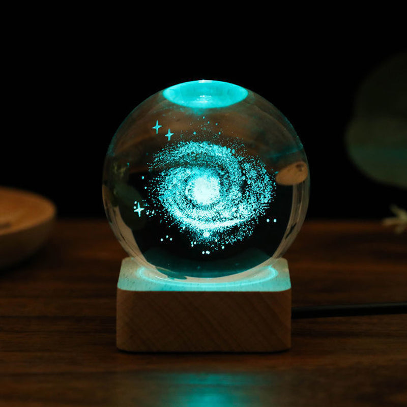 Gluschwein - 3D Galaxy Kristallkugel Nachtlicht Dekorlampe