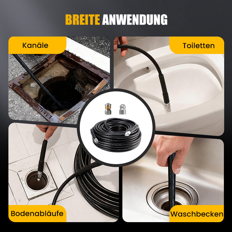 Gluschwein - 🚿 50% RABATT! ⚡ Reinigungsset für Abwasserkanäle 5800 PSI – Rotierende Düse, Verstärkter Schlauch & Effektive Rohrreinigung 🛠️ Kostenloser Versand