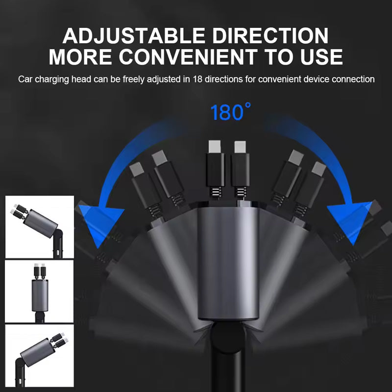 Chargeur rapide pour voiture rétractable 