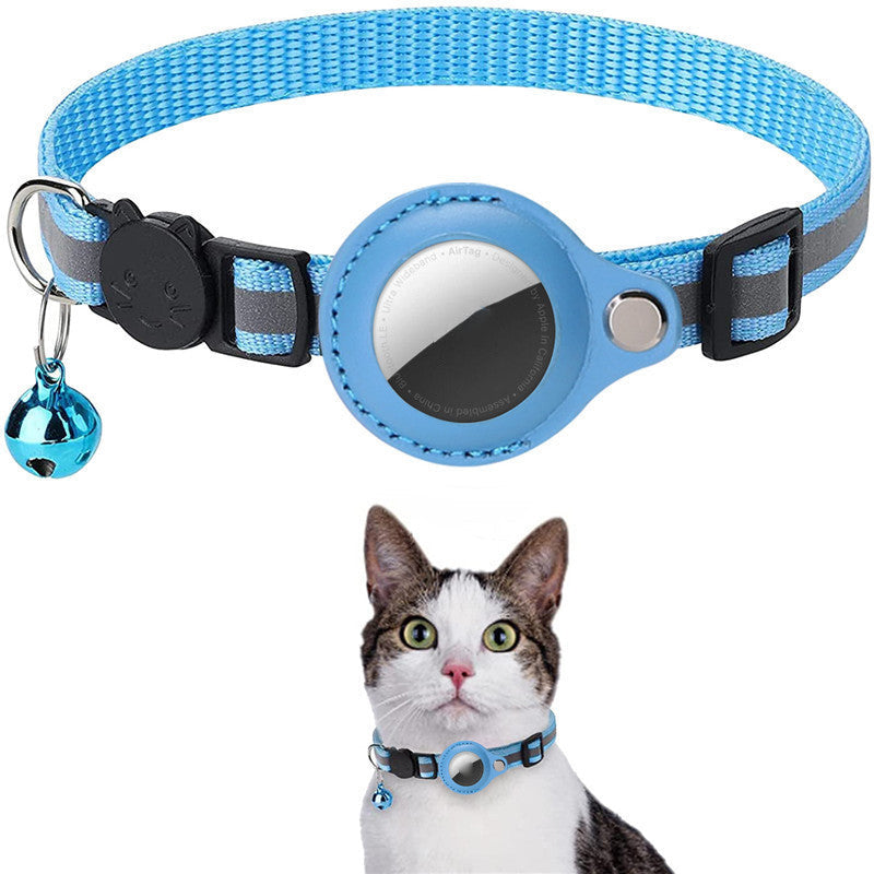 Gluschwein - AirTag Halsband für Katze blau