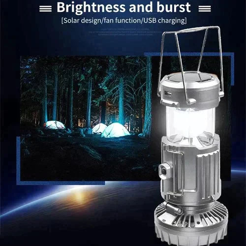 🔥Solange der Vorrat reicht 40 % Rabatt!🎉Tragbare LED-Campinglampe mit Ventilator（Sommer-Sonderangebot）
