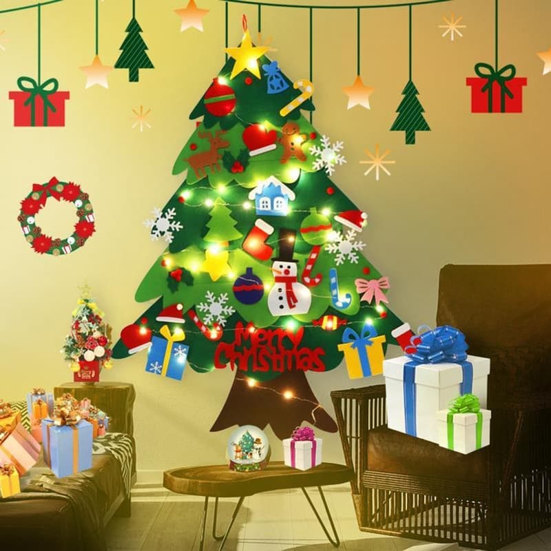 FeltTree - Montessori Weihnachtsbaum aus Filz für Kinder — Lernen, gestalten & Spaß haben