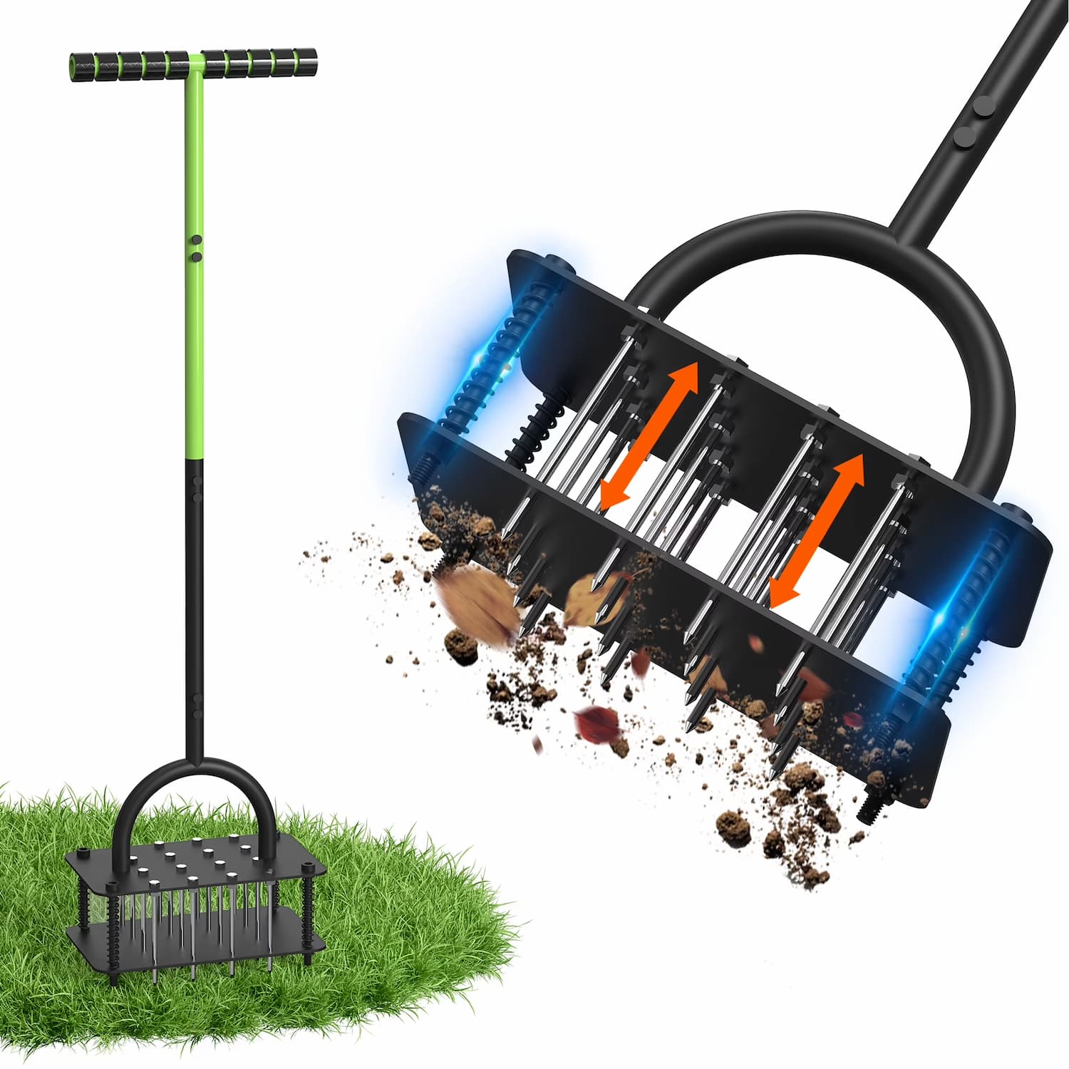 Gluschwein - Lawn Aerator - Automatischer, selbstreinigender Rasenbelüfter