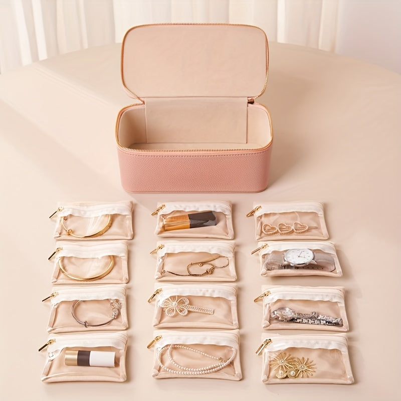 Gluschwein - Jewellery Case - Schmuck-Reisebox mit 12 Samtbeuteln – Verknötungsfrei