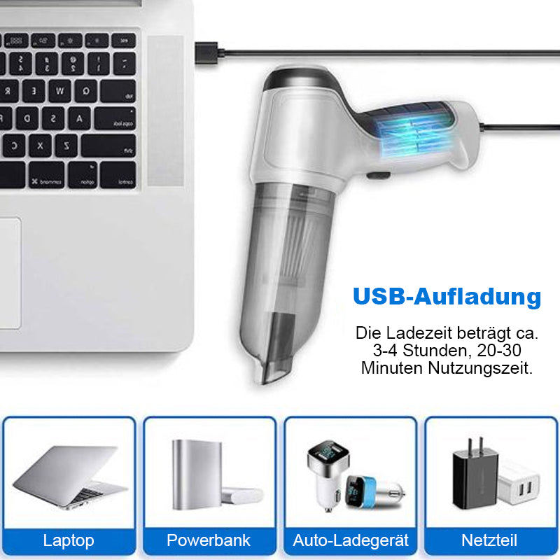 Gluschwein - 3 In 1 Kabelloser Mini-Handstaubsauger