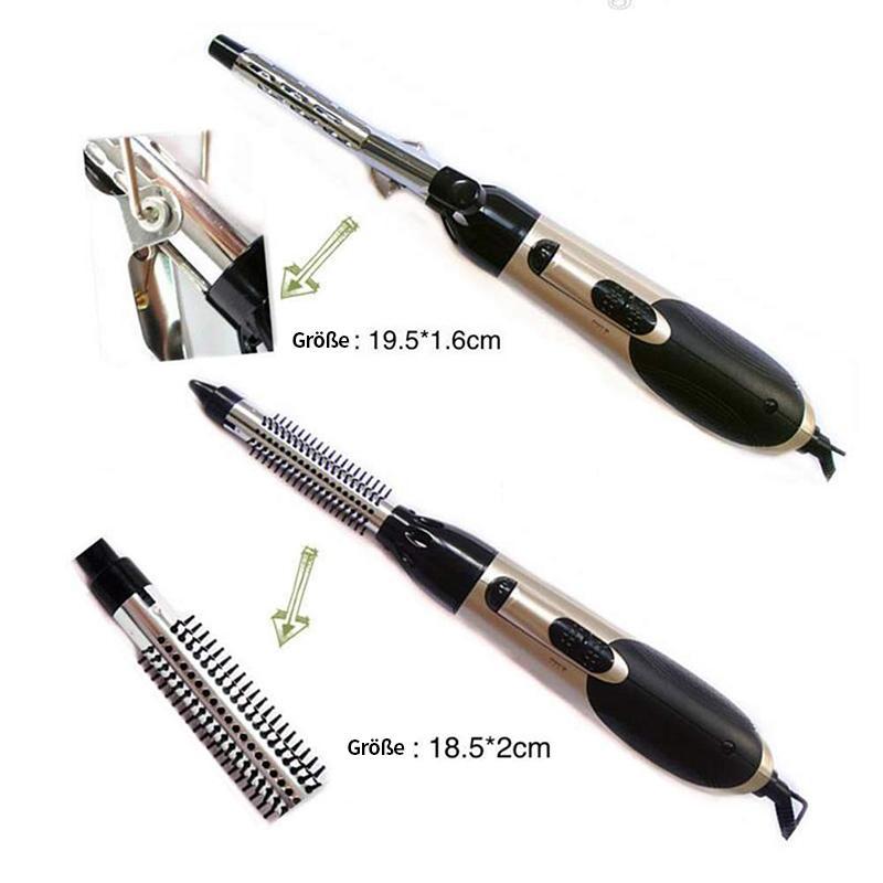 Gluschwein - 7in1 Professionelle multifunktionale Styling-Tools Breite Bürste Haartrockner Glätteisen Kamm Clip Pipe Roller Brush