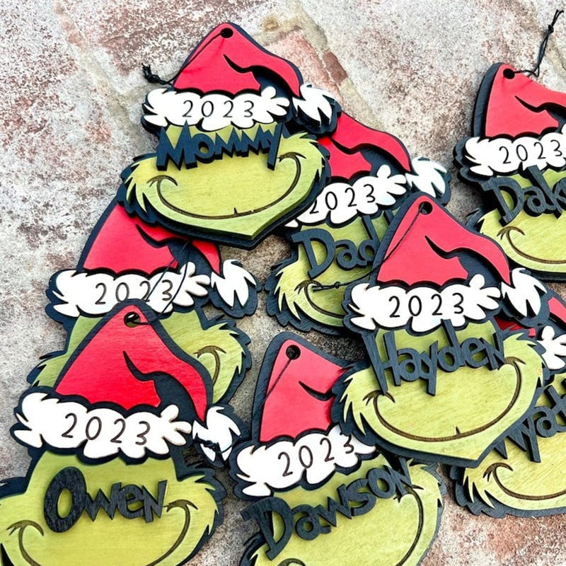 Gluschwein - Personalisierter Grinchmas-Ornament, Weihnachtsschmuck