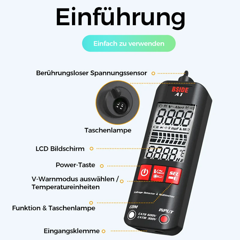 Gluschwein - A1 Vollautomatisches Anti-Burn Intelligentes Digitalmultimeter