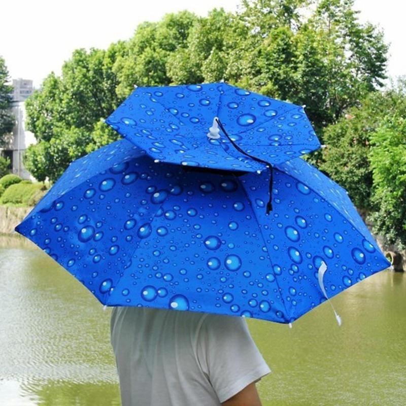 Gluschwein - Regenschirmhut für das Fischen und Gartenarbeit