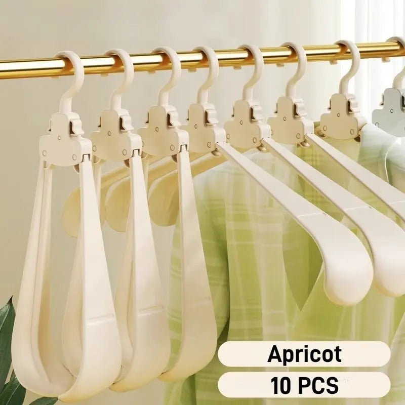 EasyHanger - Robuster klappbarer Kleiderbügel mit Ein-Knopf-Funktion und Knitterschutz [10 Stück]