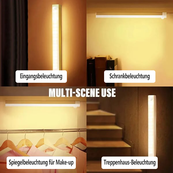 🔥Neujahrsangebot - KAUFEN 1 BEKOMMEN 1 GRATIS💡Lochfrei Smarte Sensorische Magnetische Wiederaufladbare LED-Leuchten