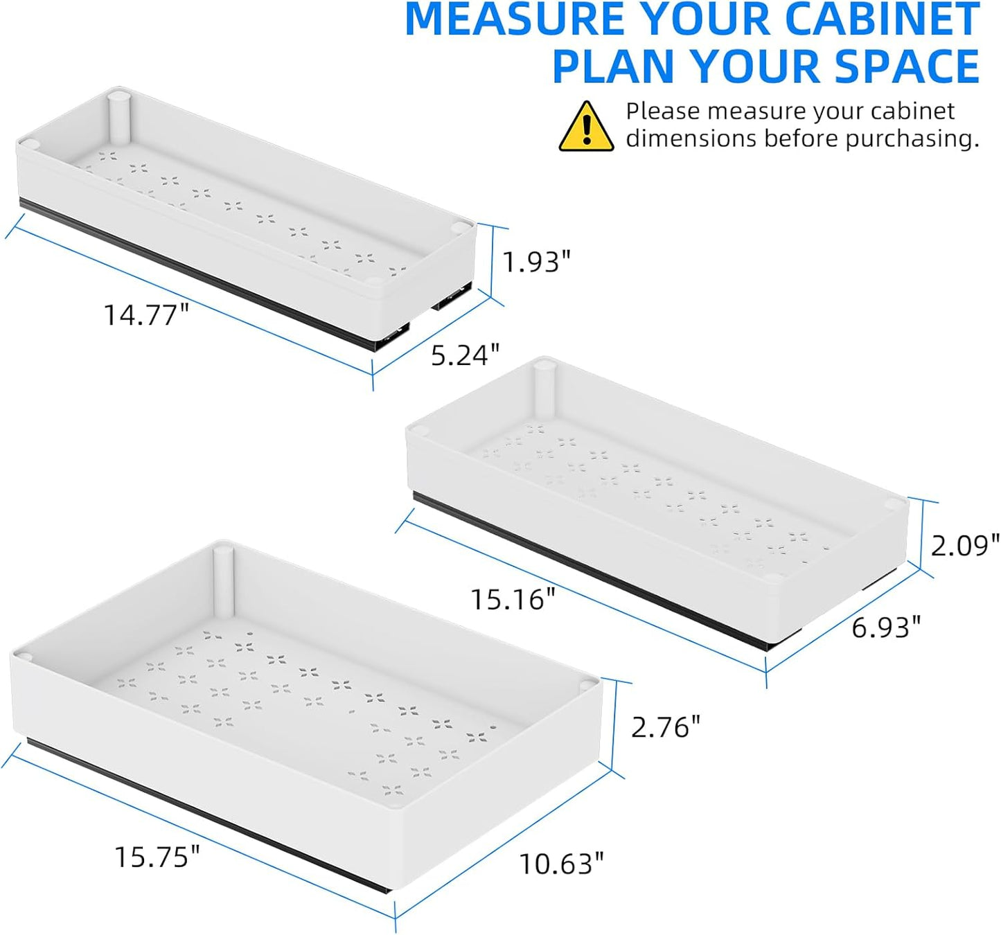 PullOutTrays - Schrank Organizer ausziehbar — Kein mühsames Montieren nötig